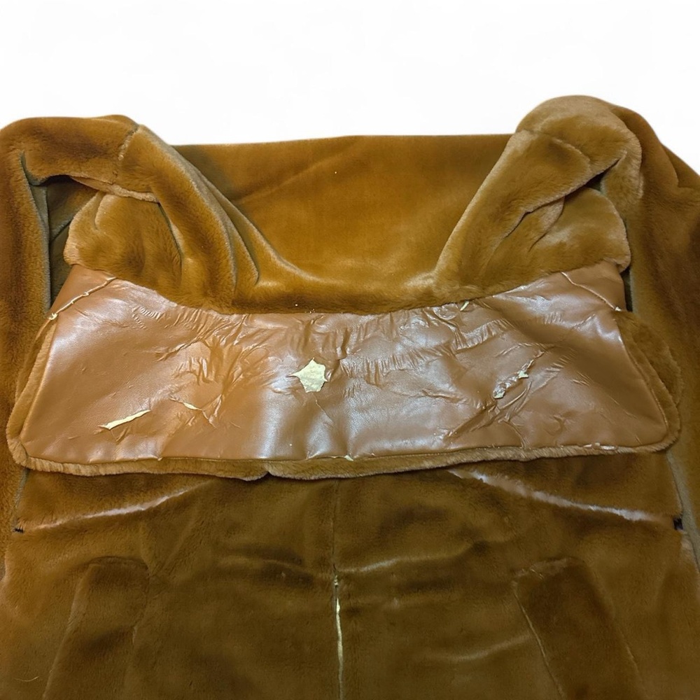 NWT MINKPINK Women's Pumpkin Spice Brown Orange Faux Fur Penny Lane Coat — SMALL - Picture 7 of 7